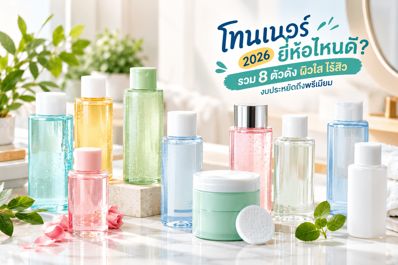 โทนเนอร์ยี่ห้อไหนดี 2026? รวม 8 ตัวดัง ผิวใส ไร้สิว งบประหยัดถึงพรีเมียมใน Lotus’s