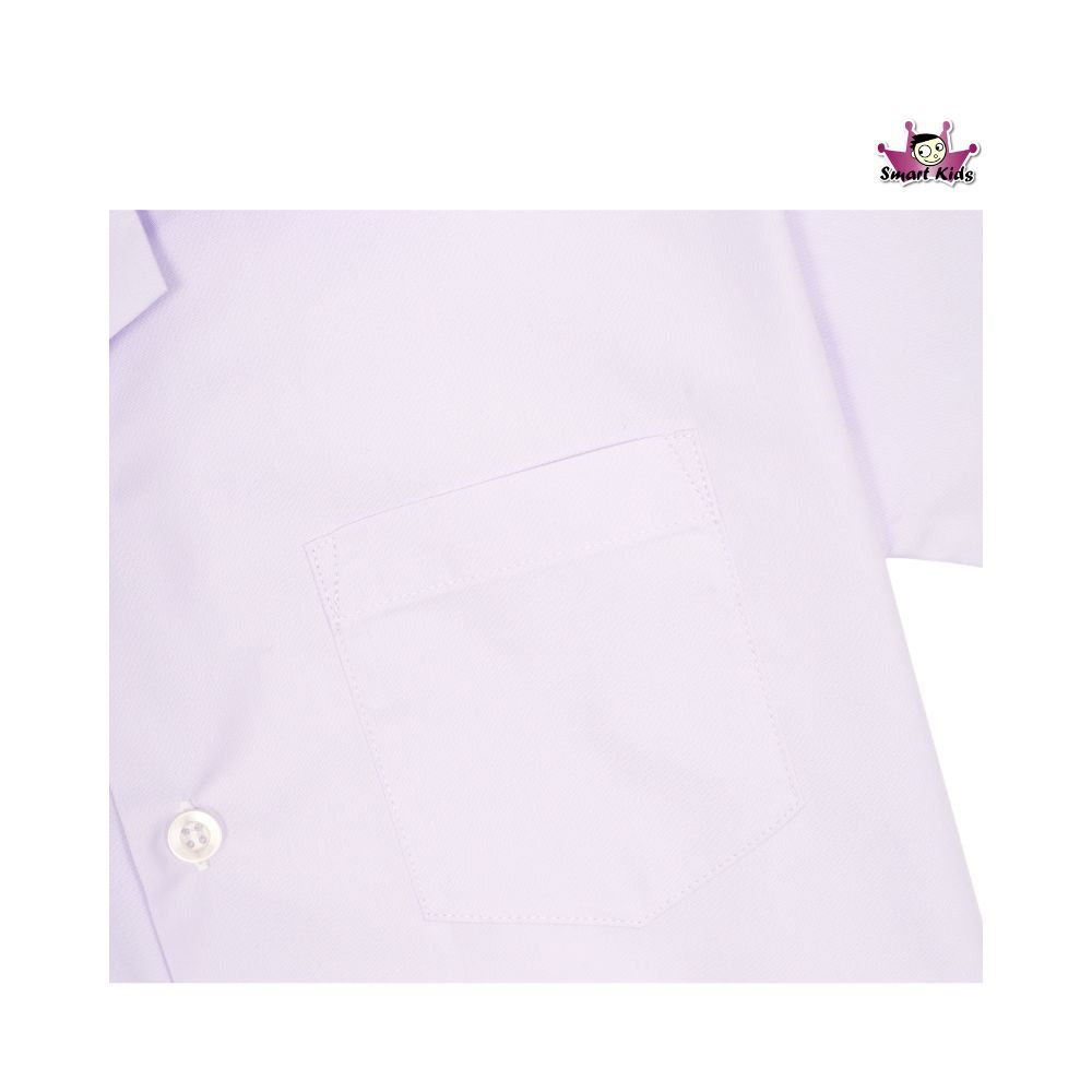 สมาร์ทคิดส์ เสื้ออนุบาลคอฮาวาย เอวกระดุม สีขาว ไซส์ L