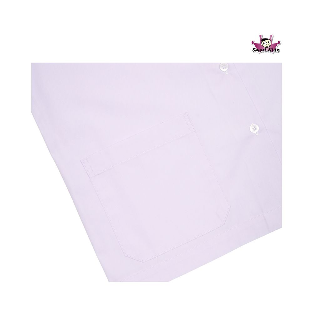 สมาร์ทคิดส์ เสื้อนักเรียน คอบัวผ่าตลอด สีขาว ไซส์ 30