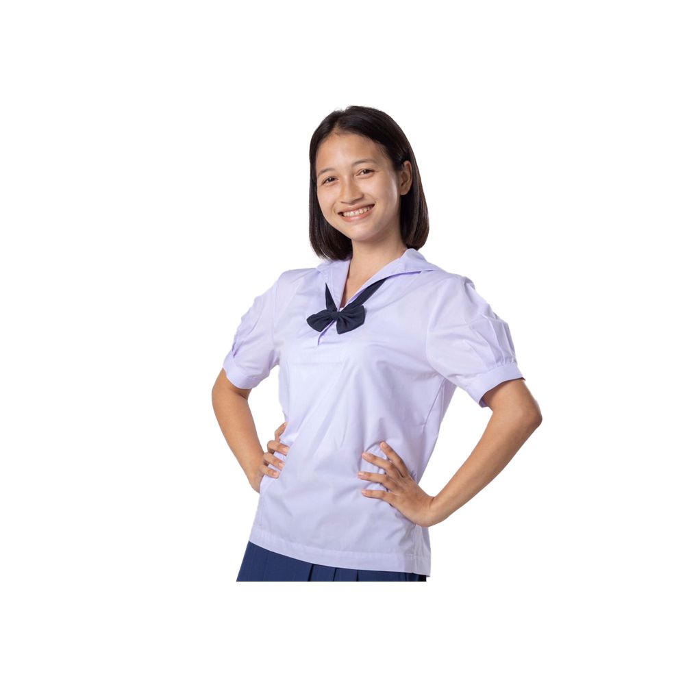 COOLKIDZ เสื้อนักเรียนหญิง คอปกทหารเรือ สีขาว ไซส์ 36