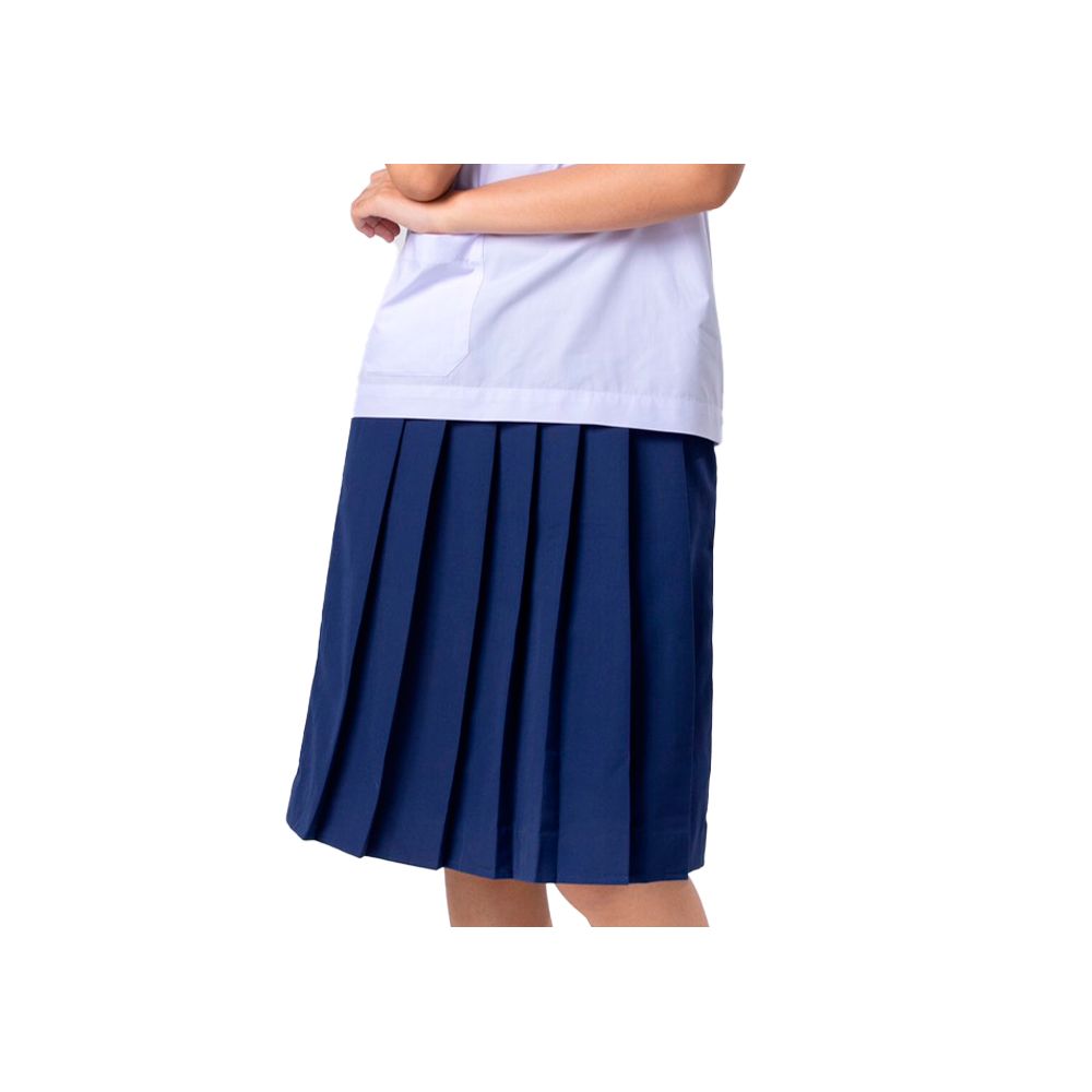 COOLKIDZ กระโปรงนักเรียนจีบรอบ สีกรมท่า ไซส์ 16X20 นิ้ว
