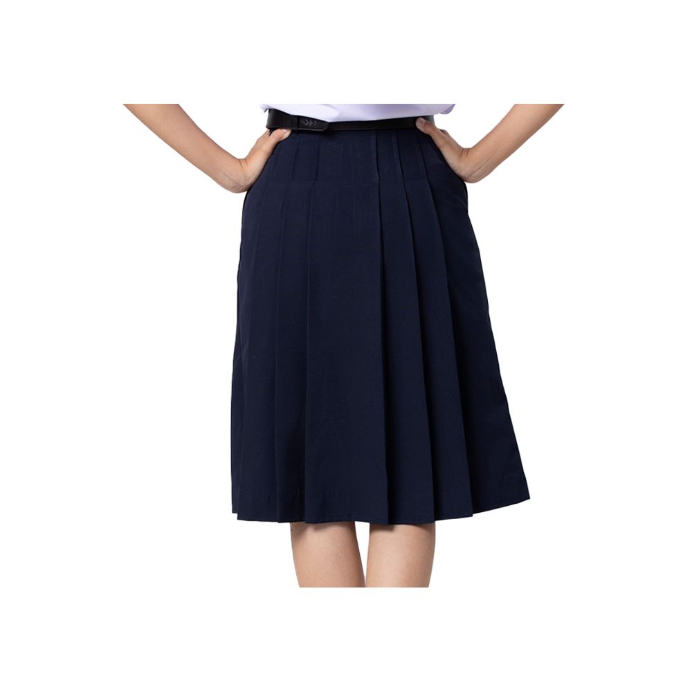 A-CONCEPT กระโปรง 6 จีบ สีกรมท่า ไซส์ 25X30 นิ้ว