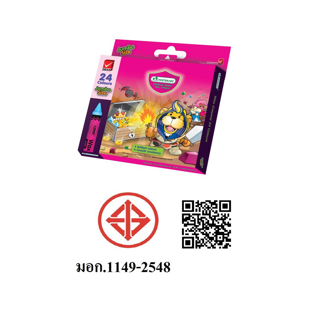 มาสเตอร์อาร์ต สีเทียนจัมโบ้ 24 สี