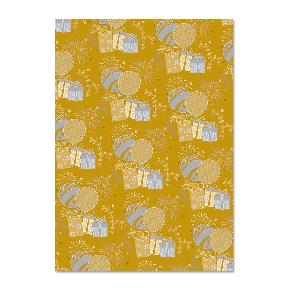 กระดาษห่อของขวัญ มุก 2 สี คละสี (คละแบบ)