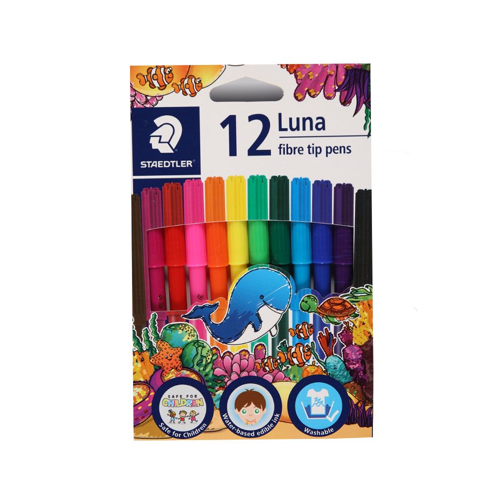 STAEDTLER FIBER TIP PENS LUNA 12 PCS