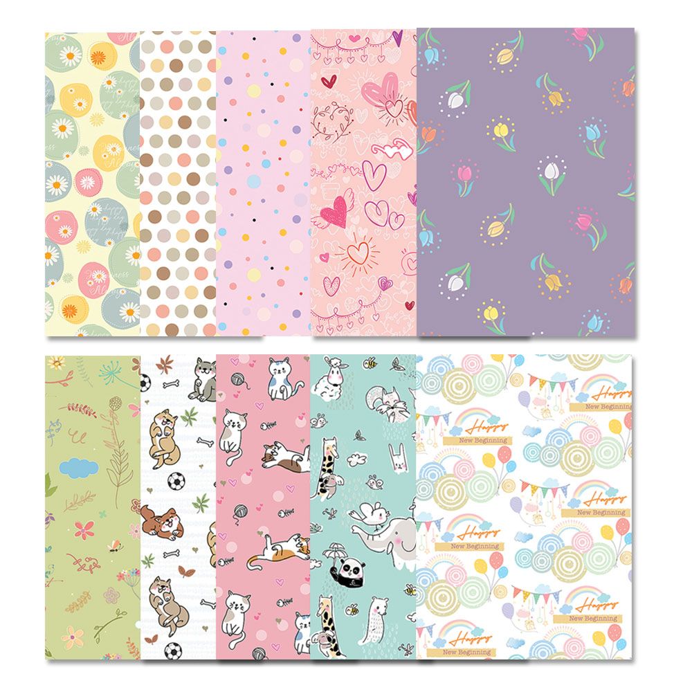 กระดาษห่อของขวัญโมเดิร์น คละสี (คละแบบ)