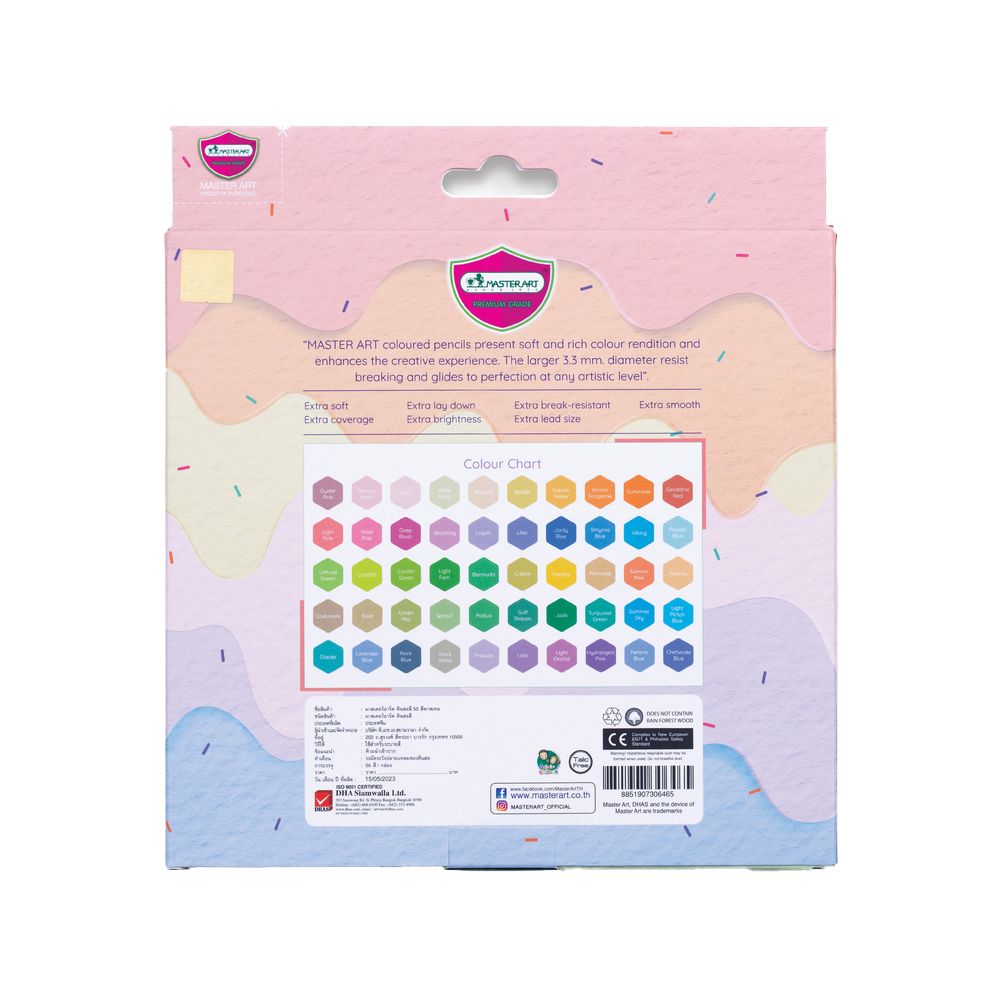 MSTA COLOURED PENCILS 50C PASTEL