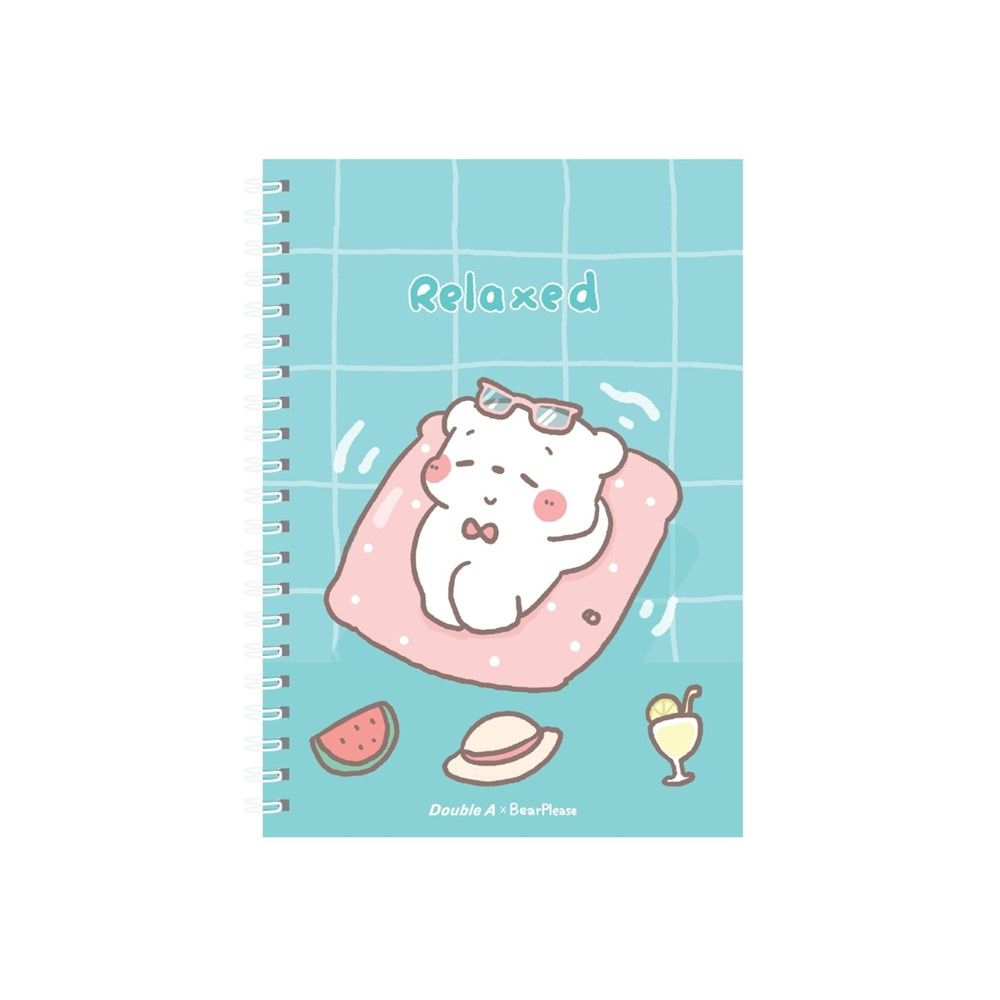 ดั๊บเบิ้ล เอ สมุดสันห่วง BEAR PLEASE B5 80G 60แผ่น