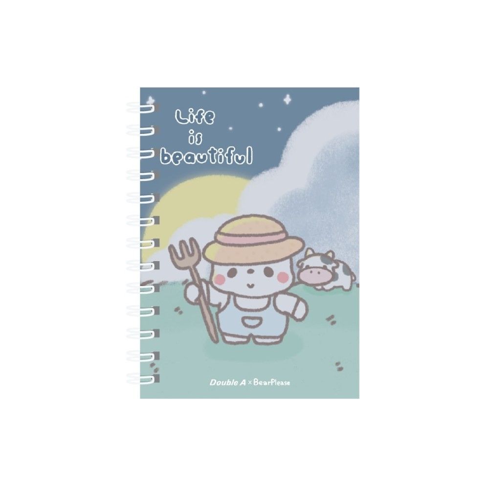 ดั๊บเบิ้ล เอ สมุดสันห่วง BEAR PLEASE A6 80G 60แผ่น