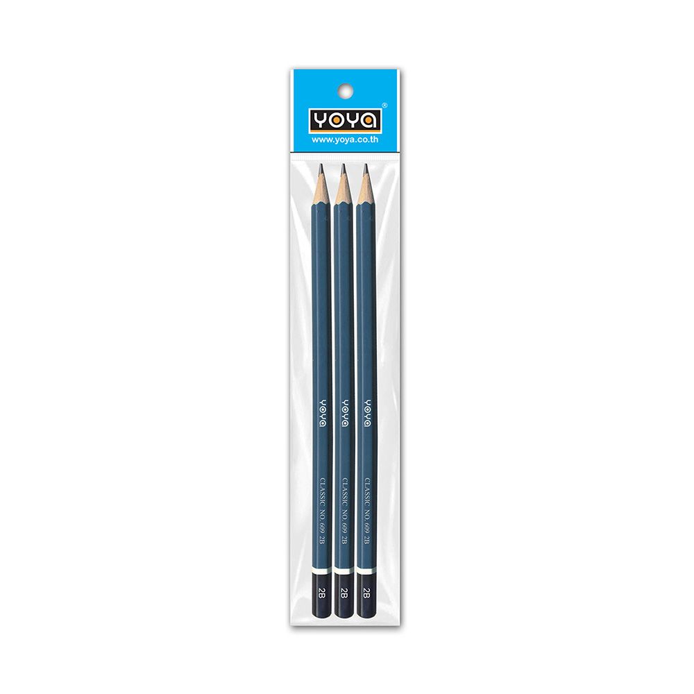 YOYA BLACK LEAD PENCIL 2B 609-2B PACK 3