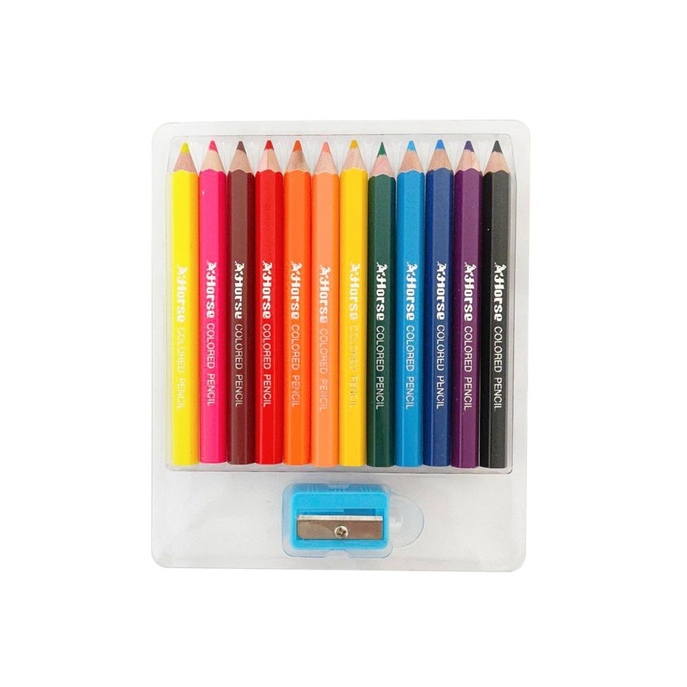 ตราม้า สีไม้สั้น 12 สี รุ่น BRILLIANT COLORS