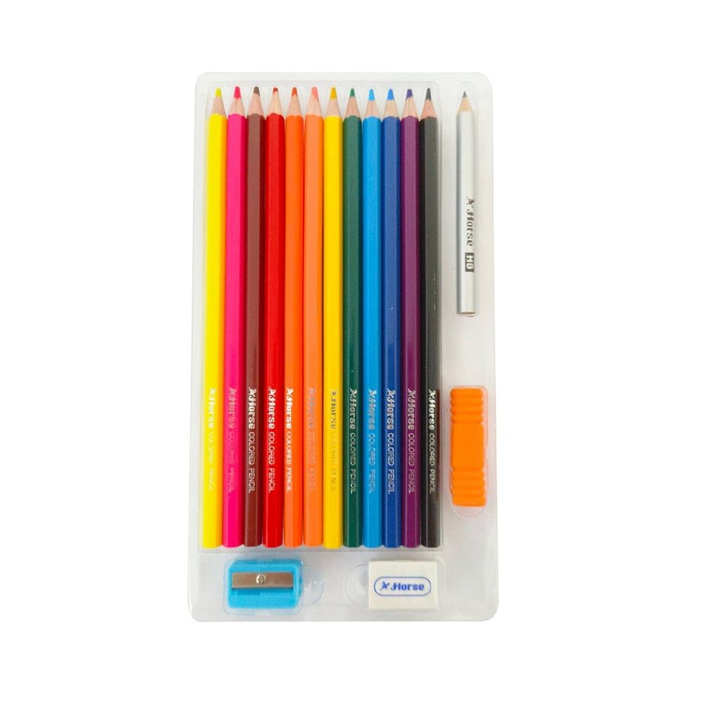 ตราม้า สีไม้ยาว 12 สี รุ่น BRILLIANT COLORS