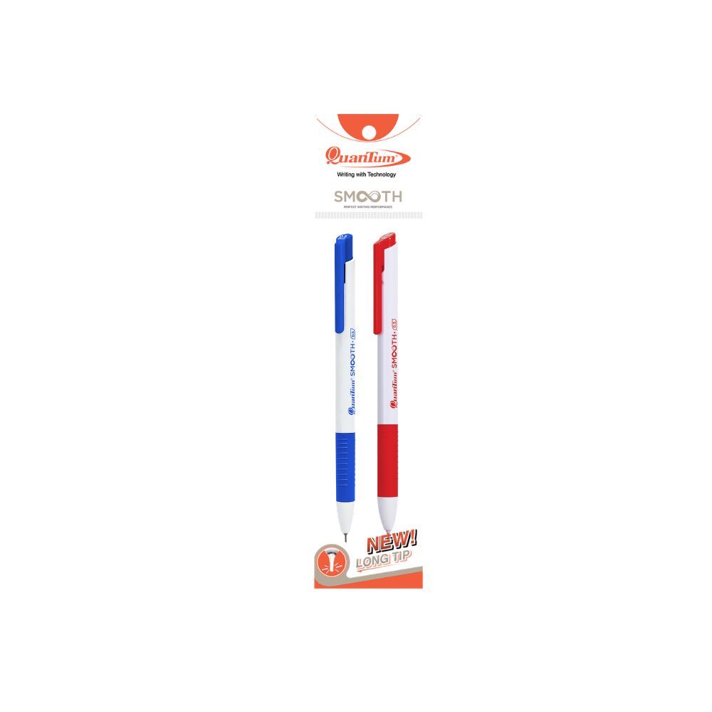 QUANTUM CELLULOID SMOOTH GEL PEN MIXED COLORS 0.5 MM PACK 2