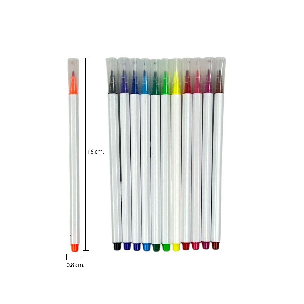 ปากกา 12 สี แท่งเล็ก
