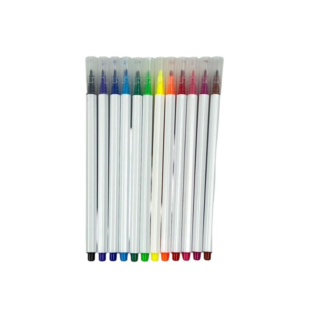 ปากกา 12 สี แท่งเล็ก