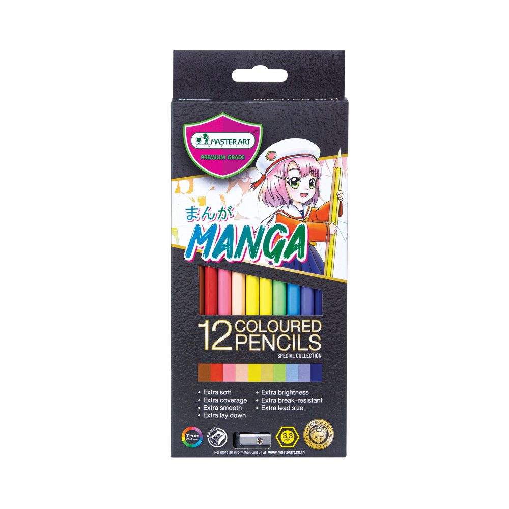 MASTER ART COLOURED PENCIL 12 COLOR MANGA