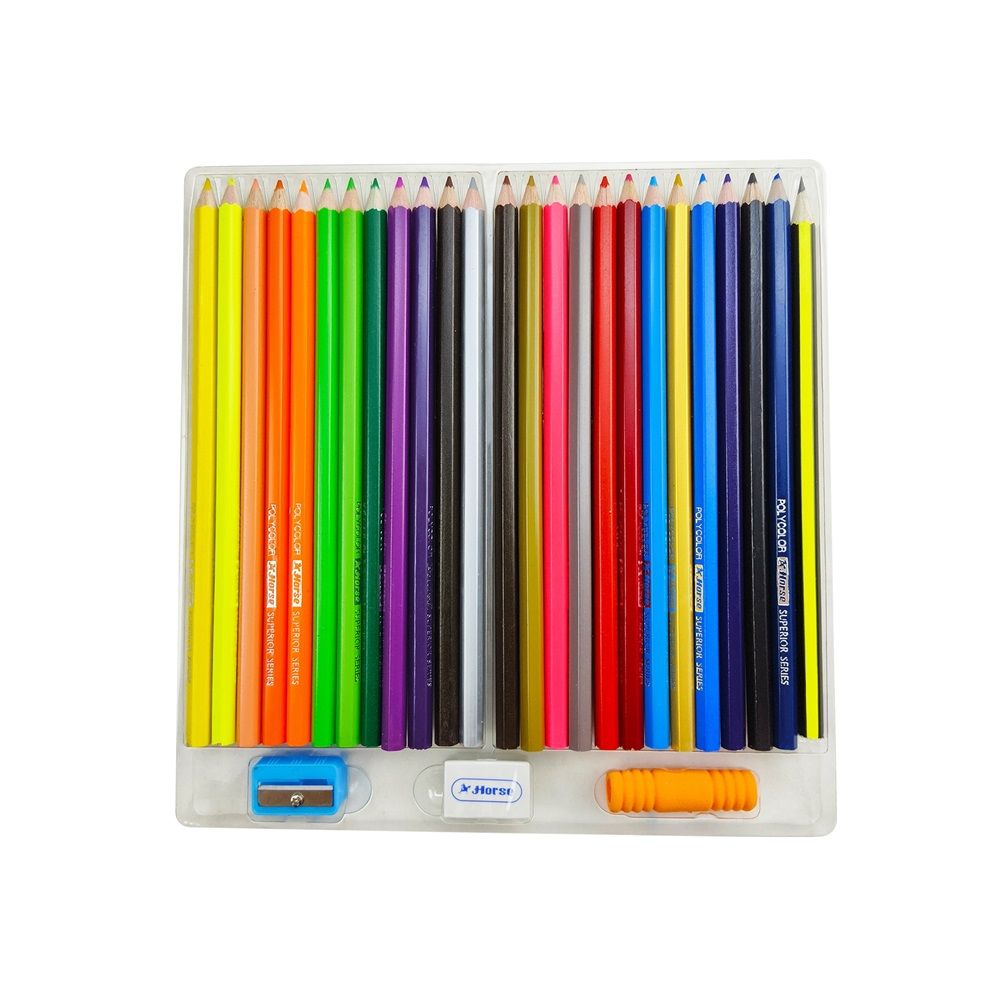 ตราม้า สีไม้ยาว 24 สี รุ่น BRILLIANT COLORS