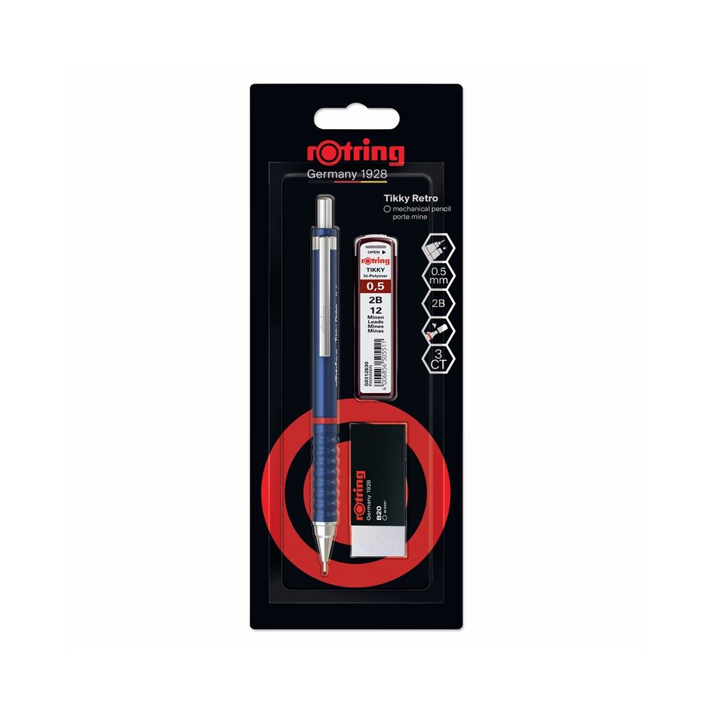 ROTRING TIKKY RETRO 0.5 MM+LEAD+ERASER
