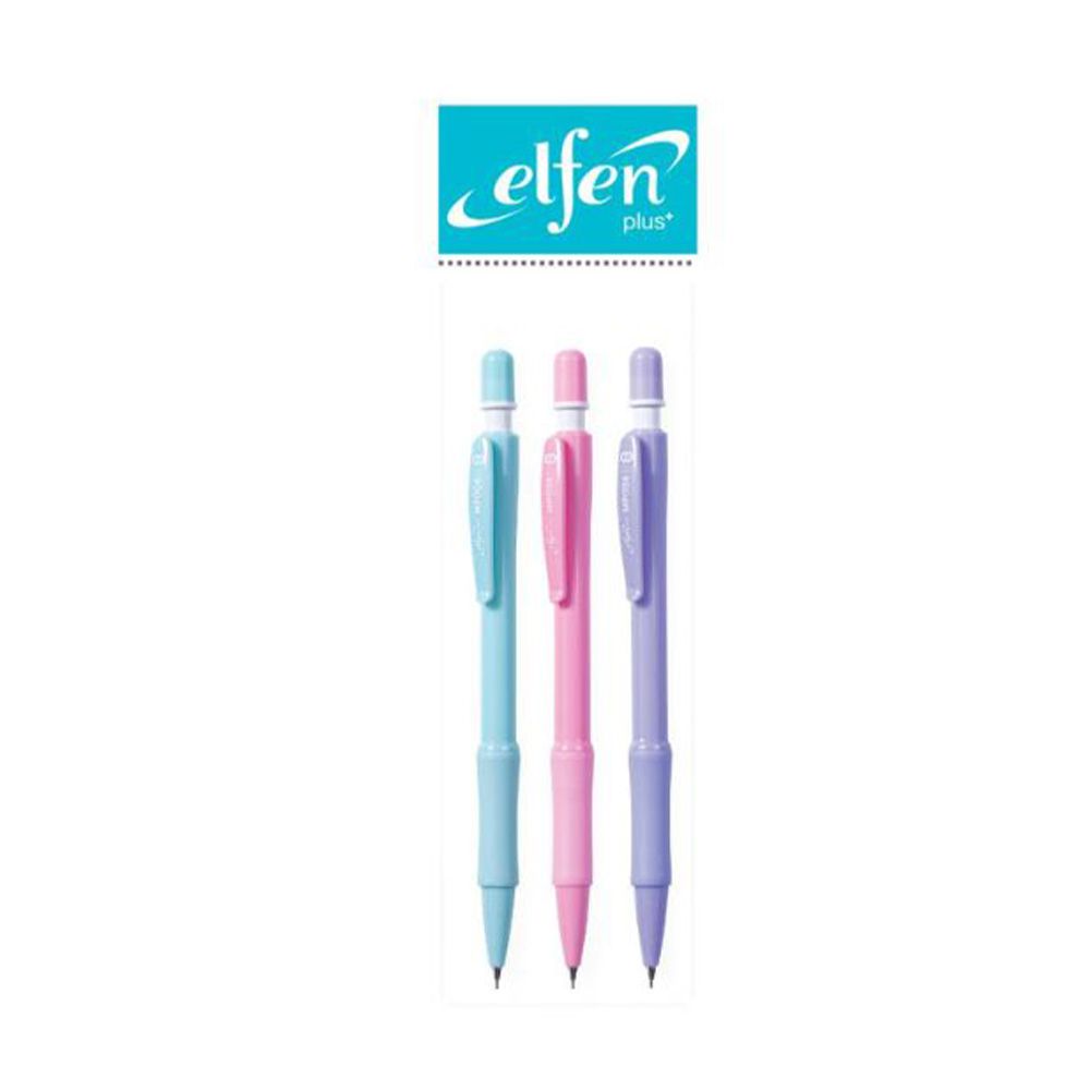ELEPHANT MECHANICAL PENCIL MIXED COLORS PACK 3