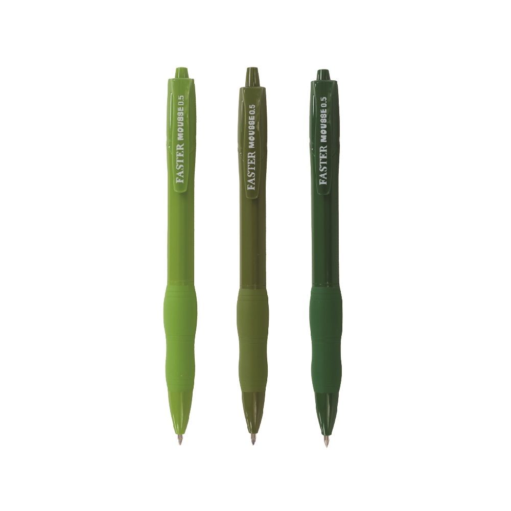 FASTER GEL PEN GREEN TEA 0.5 MM PACK 3 CX722-F