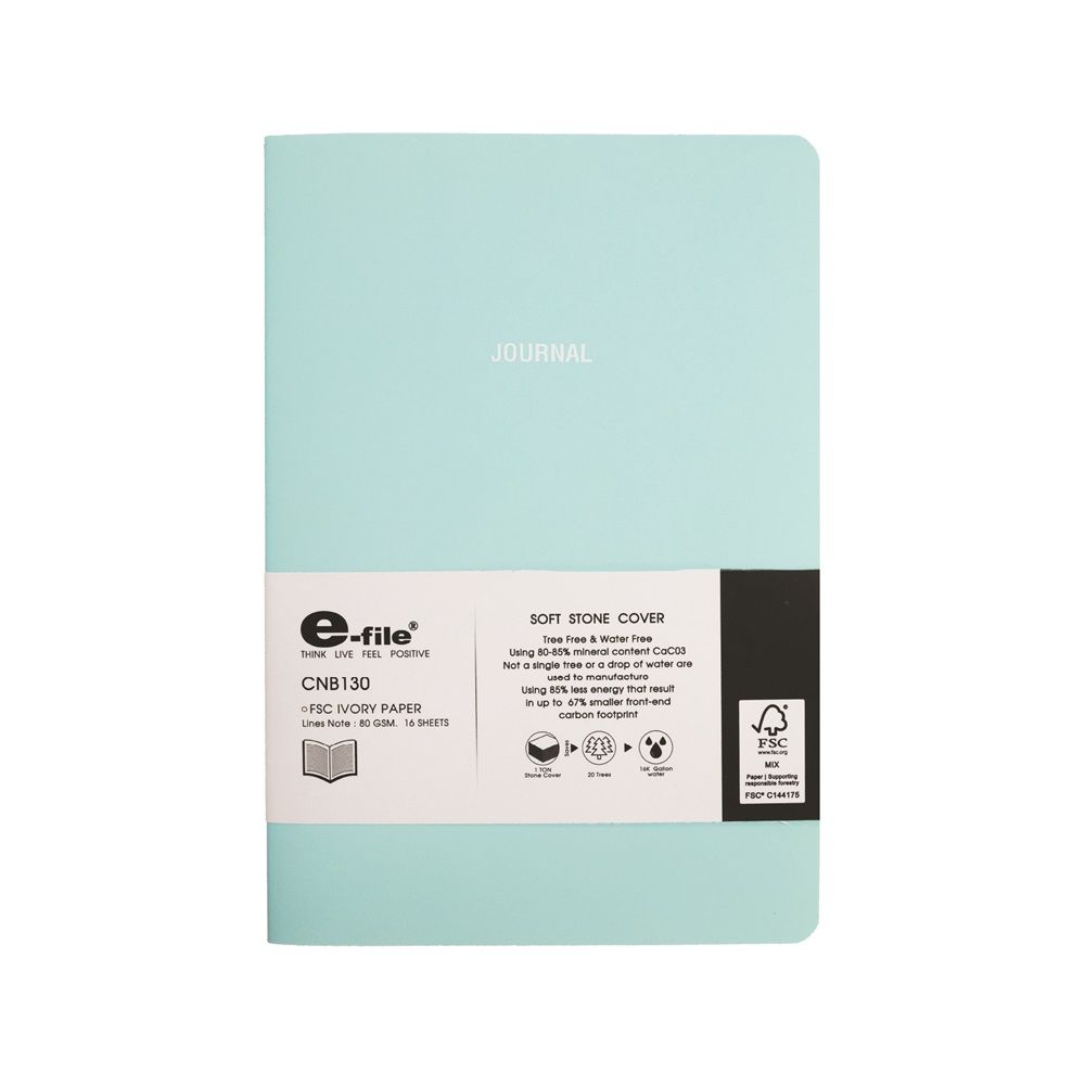 E-FILE NOTEBOOK SOFT COVER BLUE A5 16 SHEETS