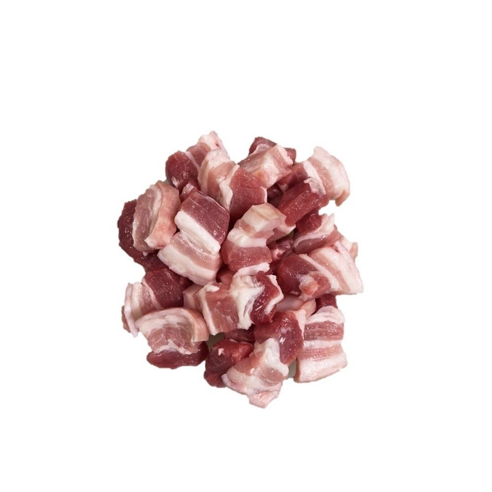 หมูสามชั้นหั่นชิ้น กก.ละ