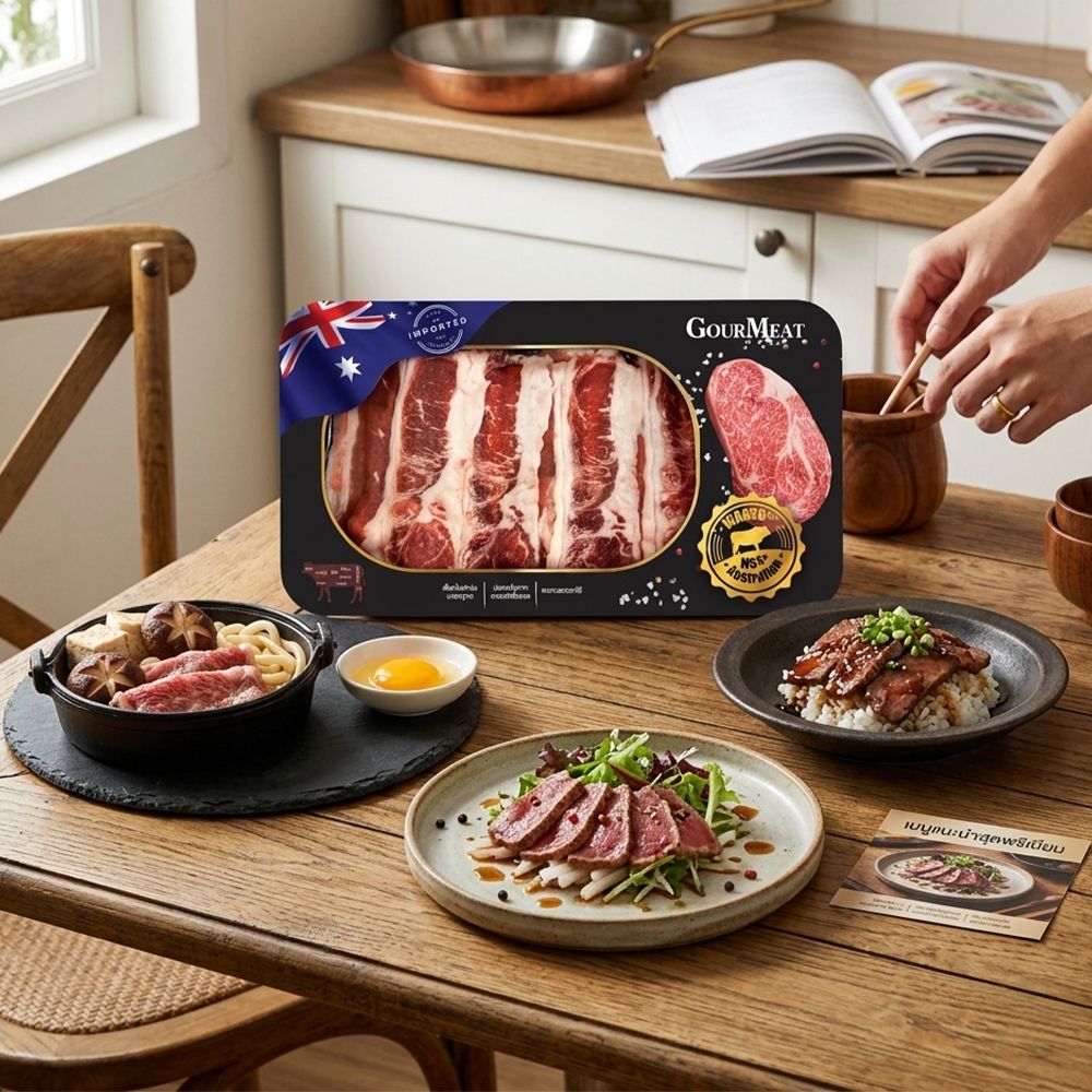 GOURMEAT FROZEN AUSTRALIAN WAGYU NAVEL END SLICE 200 G