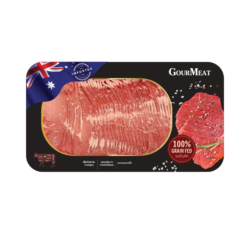 GOURMEAT AUSTRALIAN GRAIN FED STRIPLOIN SLICED 250 G