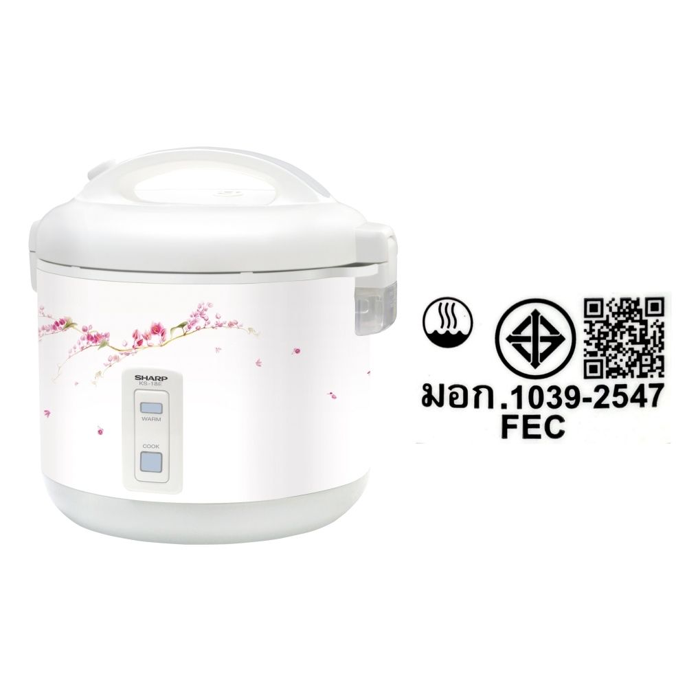 SHARP หม้อหุงข้าวอุ่นทิพย์ 1.8 ล. #KS-18E (คละแบบ)