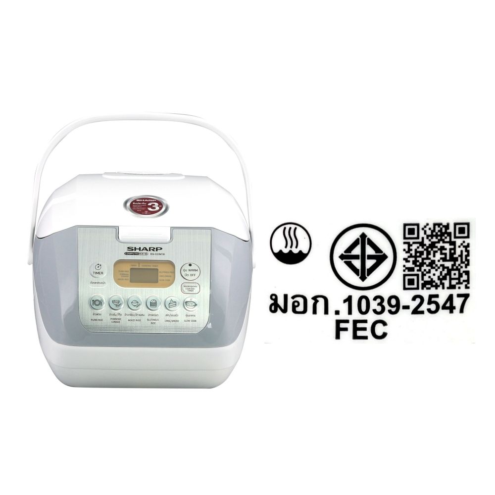 SHARP RICE COOKER 1.8 L. #KS-COM18 (ASSORTED)