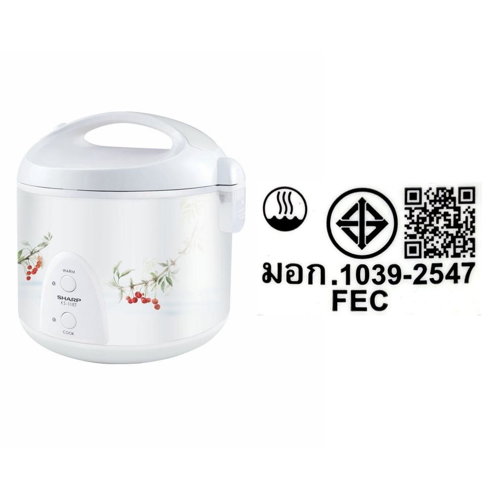 SHARP หม้อหุงข้าวอุ่นทิพย์ 1ลิตร #KS-11ET (คละแบบ)