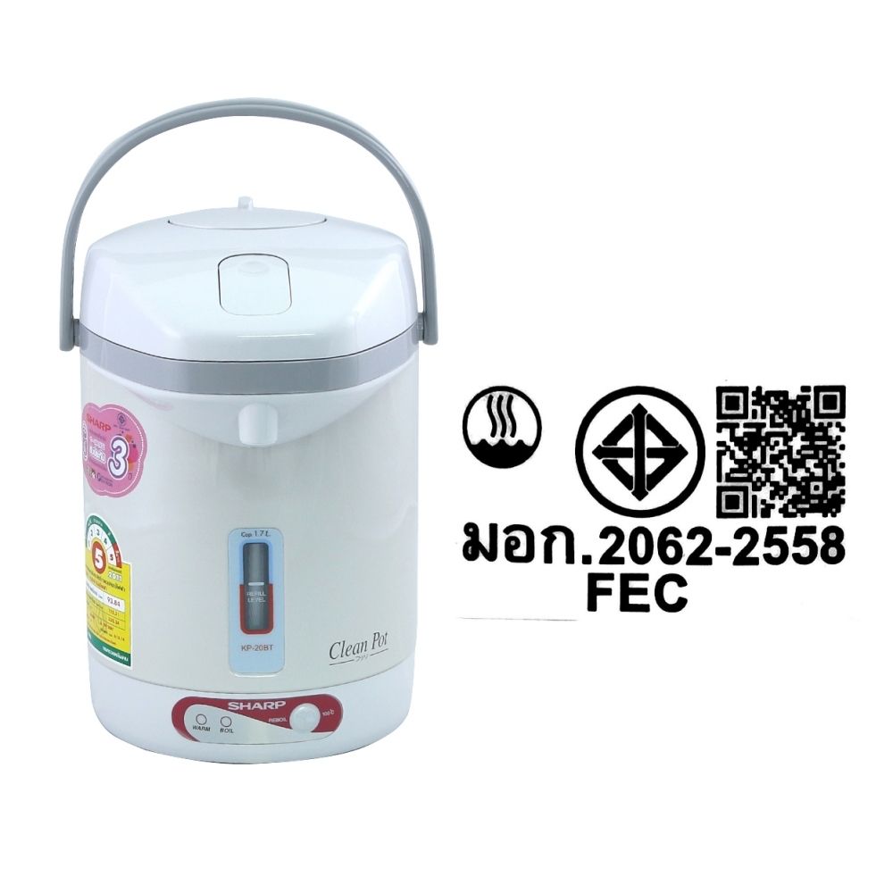 SHARP กระติกน้ำไฟฟ้า 1.7 ลิตร #KP-20BT