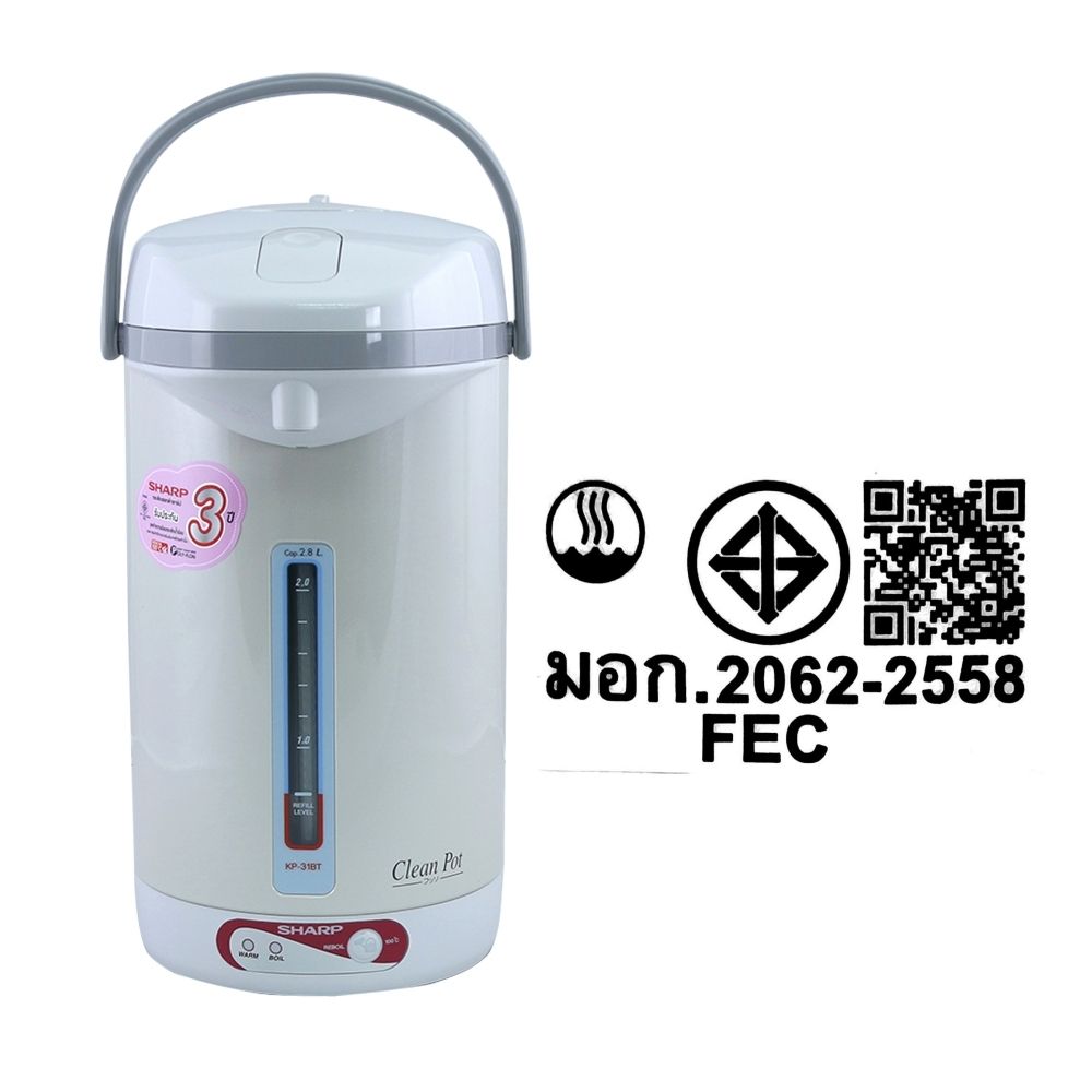 SHARP กระติกน้ำไฟฟ้า 2.8 ลิตร #KP-31BT