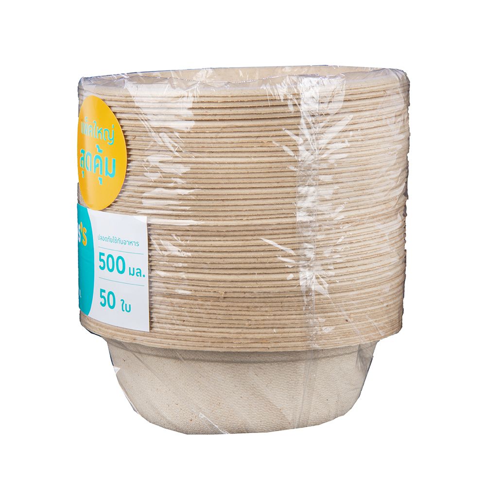 โลตัส ชามชานอ้อย 500 มล. 50 ใบ