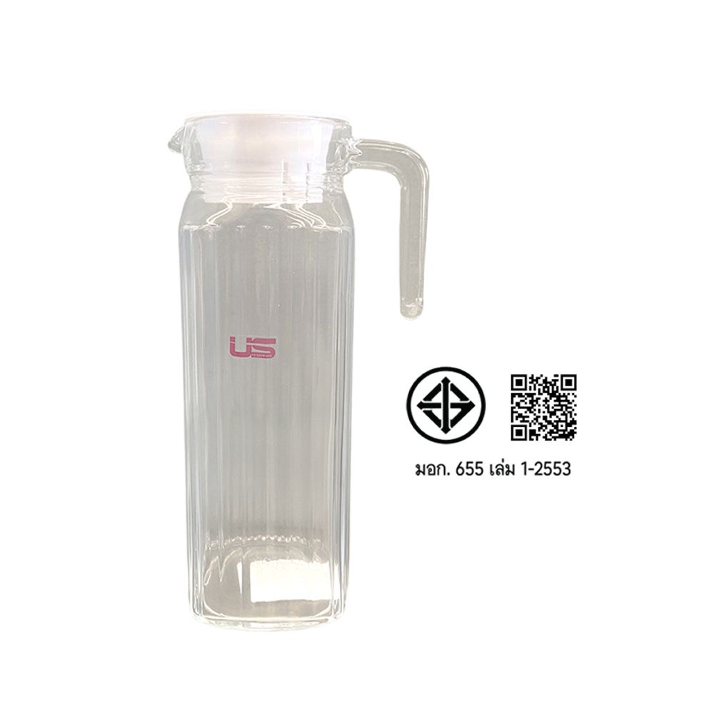 GLASS JUG WITH PLASTIC LID - 1200 ML
