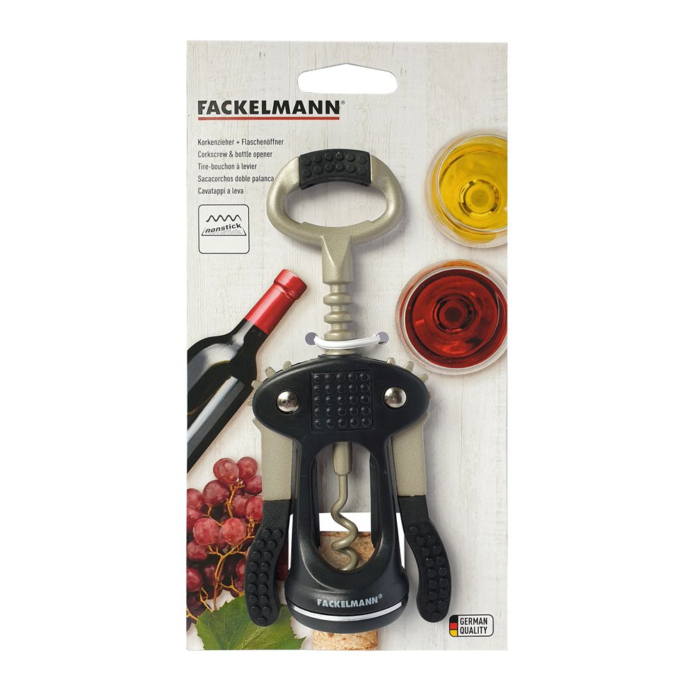 แฟคเคลมานที่เปิดขวดไวน์ใหญ่สีดำ