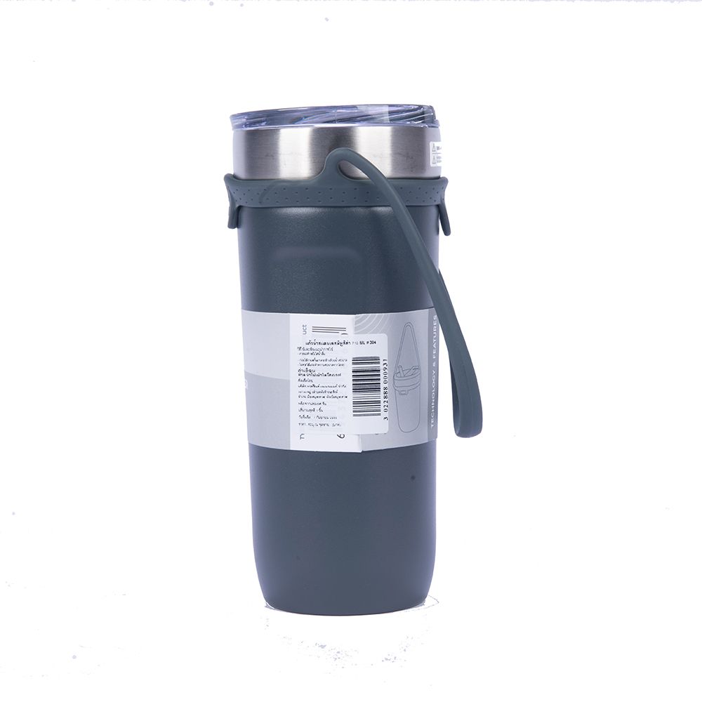 TYESOแก้วน้ำสแตนเลสมีหูสีดำ710ML.#304