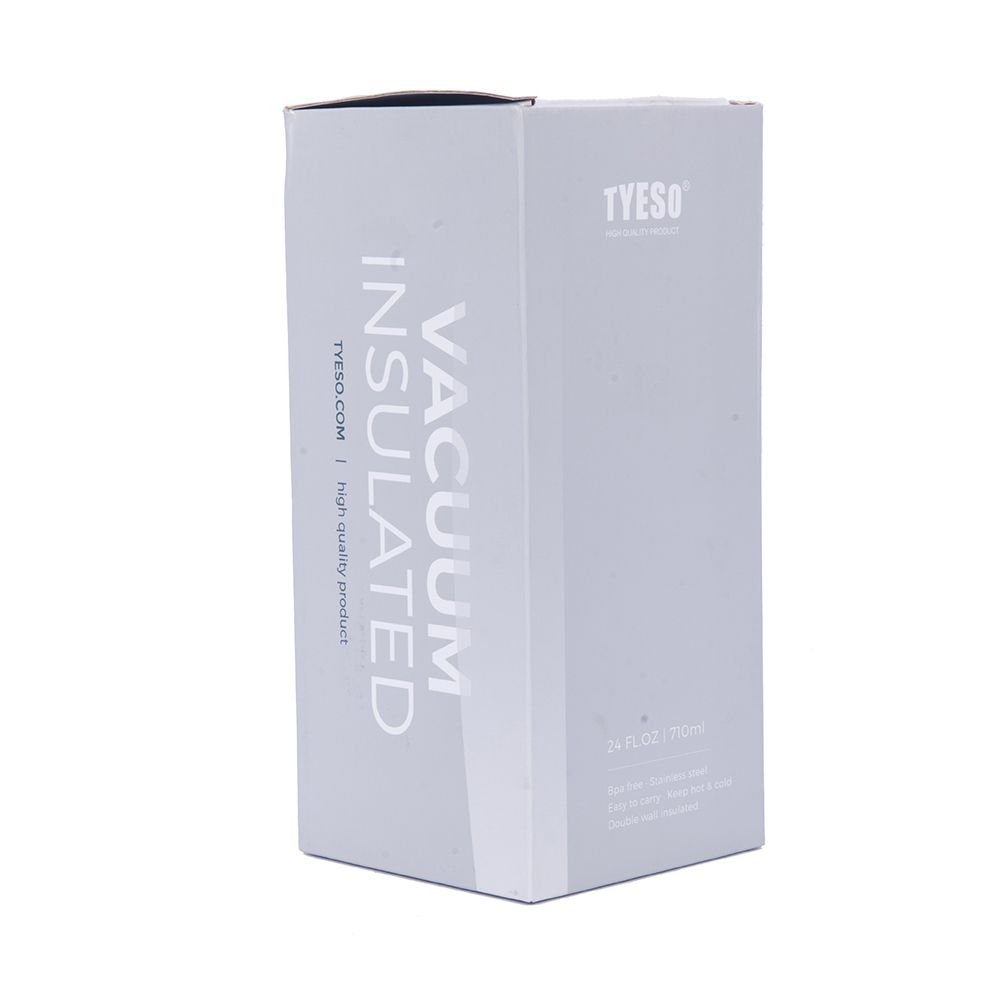 TYESOแก้วน้ำสแตนเลสมีหูสีดำ710ML.#304