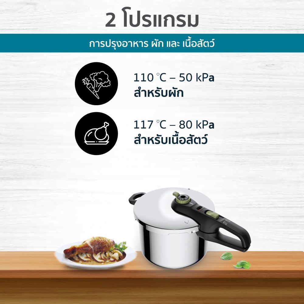 TEFAL หม้ออัดแรงดันSECURE TRENDY 4 ลิตร