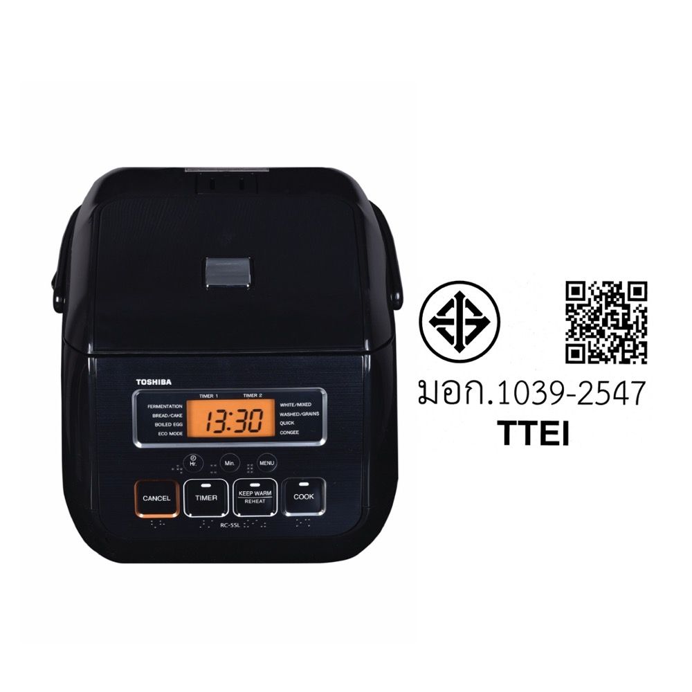TOSHIBA หม้อหุงข้าวดิจิตอล 0.54ลิตร RC-5SL(K)
