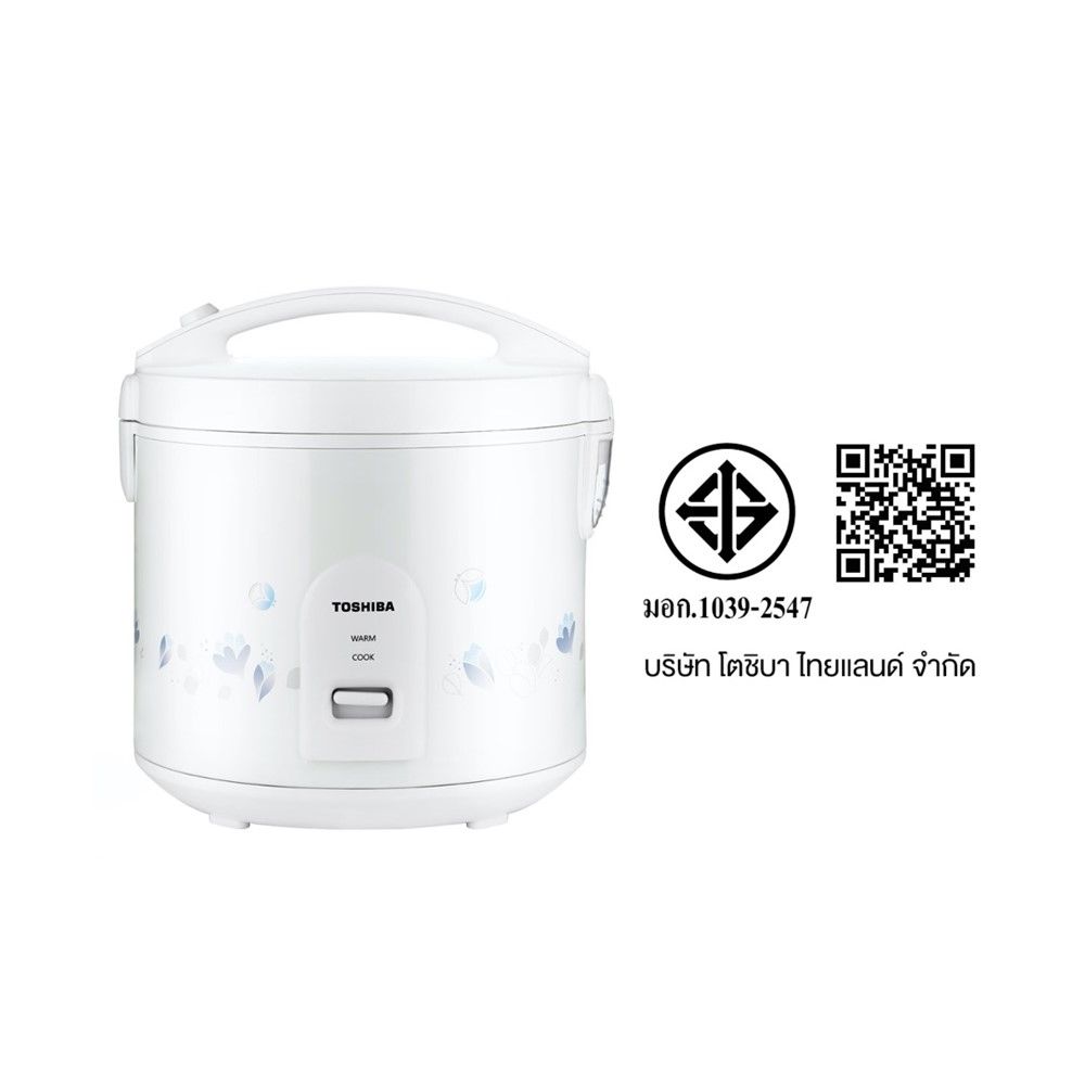 TOSHIBA หม้อหุงข้าวอุ่นทิพย 1ลิตร RC-T10JH(W)