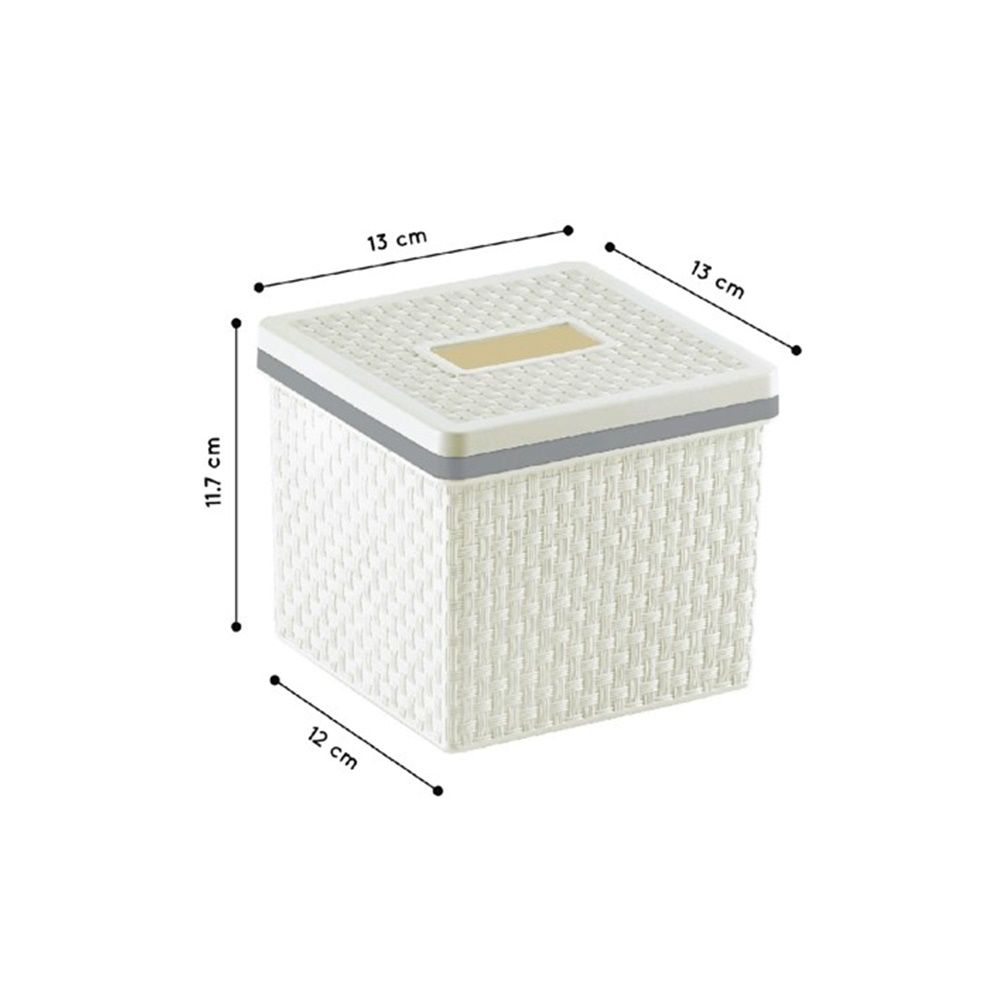 DKW TISSUE BOX-S SAAN CREAM HH-3016