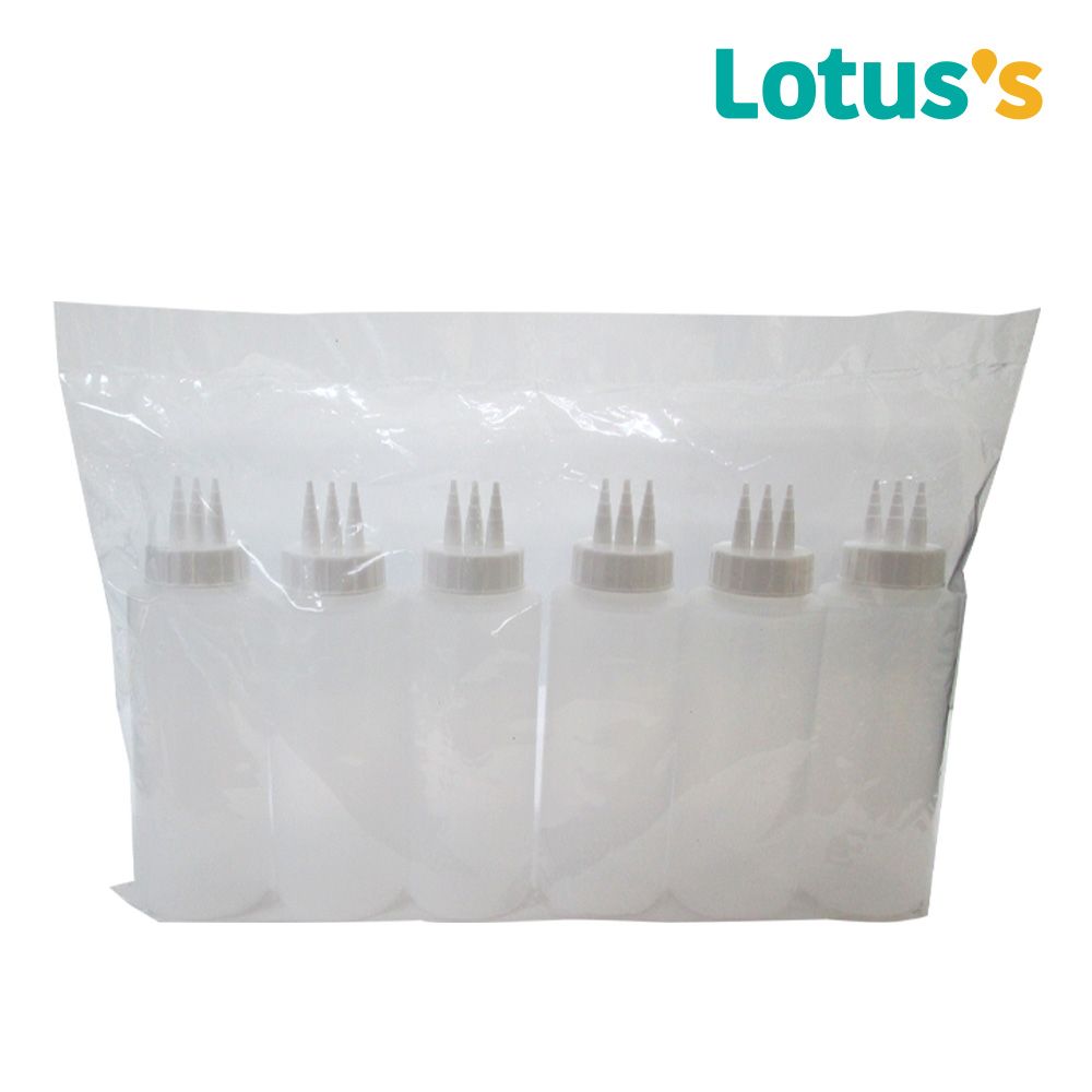 LOTUSS 3HOLD SQUEEZA SAUCE BOTTLE PACK 6 PCS