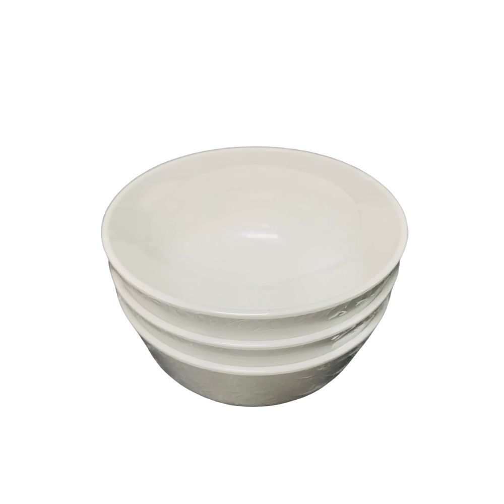 ชามแบ่งABS สีขาว 4.5นิ้ว แพ็ค3ชิ้น