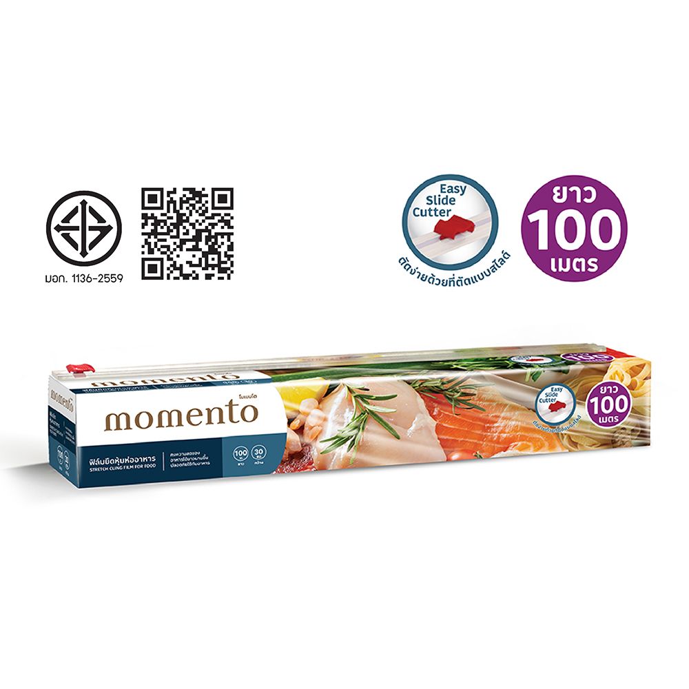 โมเมนโต ฟิล์มยืดห่อหุ้มอาหาร 30X100 ม.