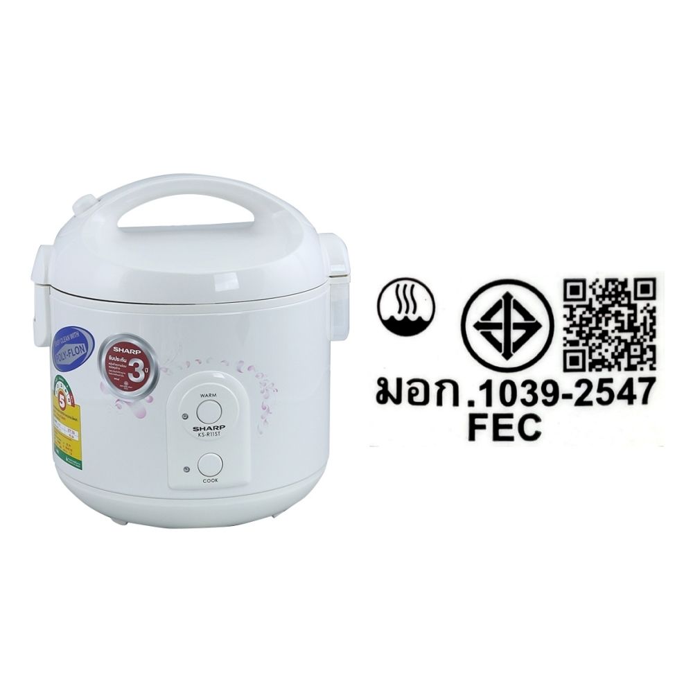 SHARP หม้อหุงข้าวอุ่นทิพย์ 1L #KS-R11ST (คละแบบ)