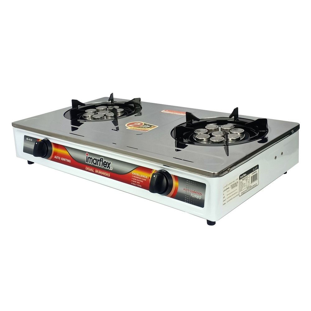 IMARFLEX TWIN HEAD TURBO GAS STOVE MODEL IG-419