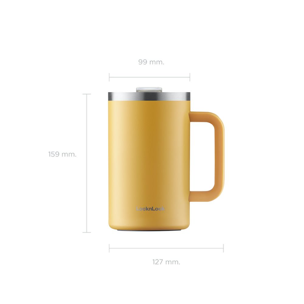 LOCK N LOCK แก้วเก็บร้อน-เย็นเหลือง680 มล.