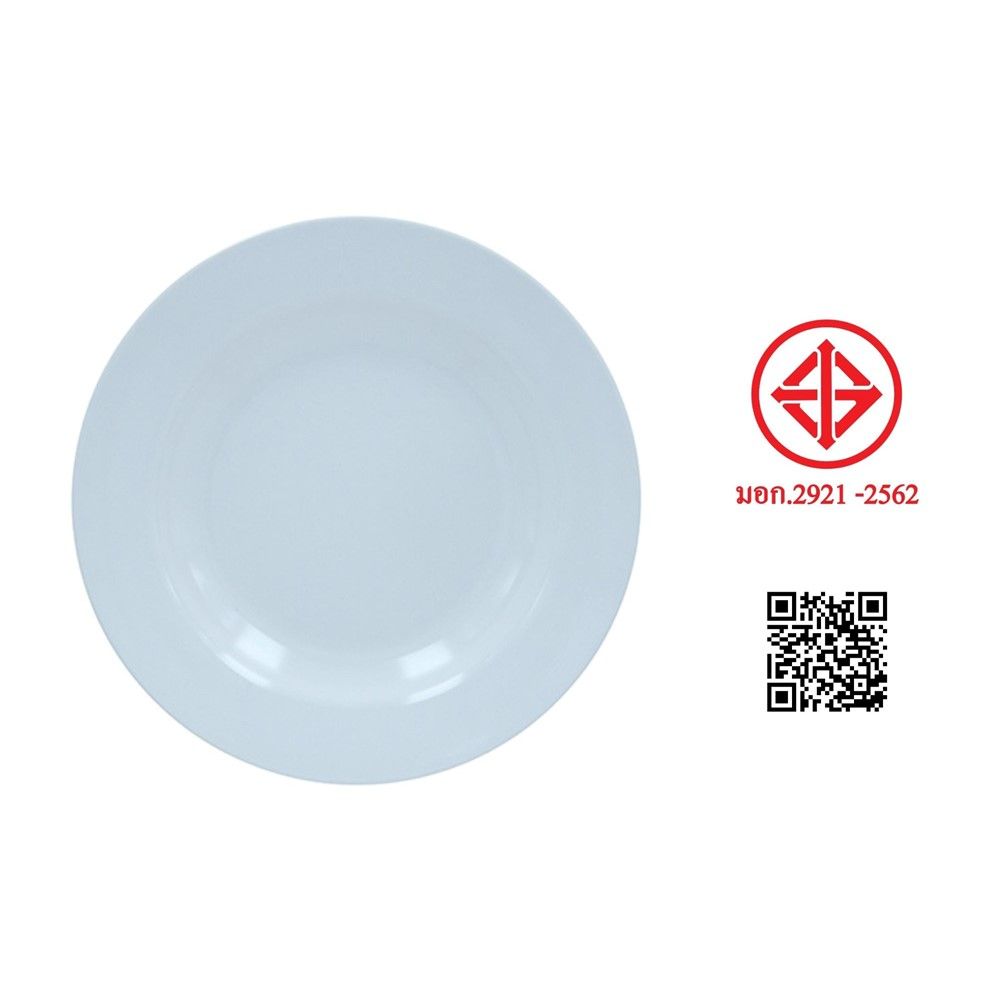 MELAMINE DEEP ROUND PLATE WHITE 9 INCH