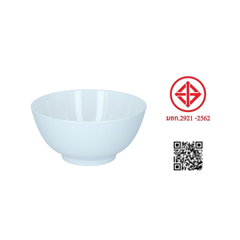 ชามโคมเมลามีน สีขาว 6 นิ้ว